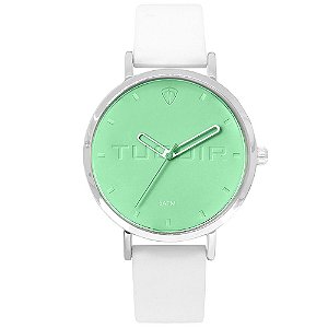 Relógio Feminino Tuguir Analógico TG149 Prata e Verde Claro
