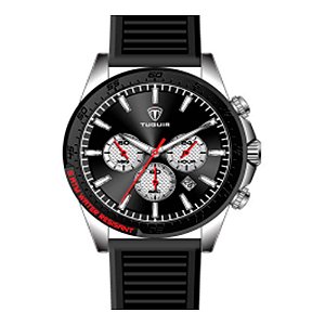 Relógio Masculino Tuguir Cronógrafo TG3117 - Prata e Preto