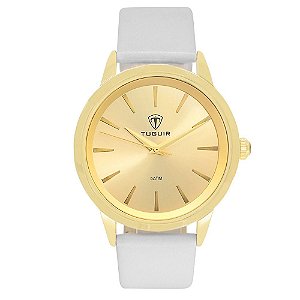 Relógio Feminino Tuguir Analógico TG106 Dourado e Branco
