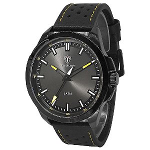 Relógio Masculino Tuguir Analógico TG164 Preto e Amarelo