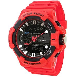 Relógio Masculino Tuguir AnaDigi TG3J8009 Vermelho e Preto