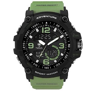Relógio Masculino Tuguir AnaDigi TG3J8001 Preto e Verde