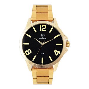 Relógio Masculino Tuguir Analógico TG100 - Dourado e Amarelo