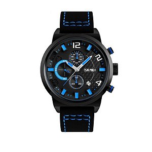 Relógio Masculino Skmei Analógico 9149 - Preto e Azul