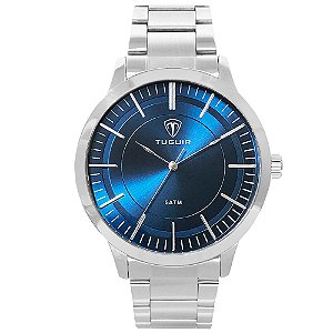 Relógio Masculino Tuguir Analógico TG167 Prata e Azul