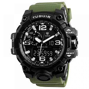 Relógio Masculino Tuguir AnaDigi TG1155 Verde e Preto