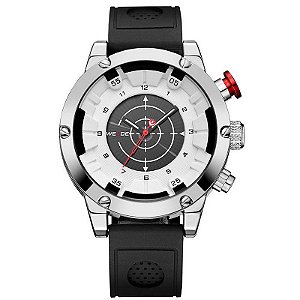 Relógio Masculino Weide Anadigi WH6301 Preto e Branco