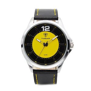 Relógio Masculino Tuguir Analógico 5018 - Preto e Amarelo