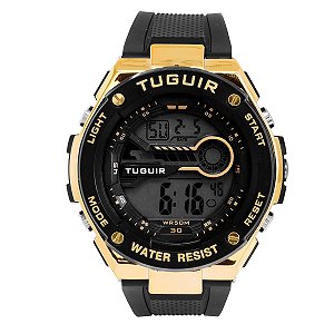 Relógio Masculino Tuguir Digital TG293 Preto e Dourado