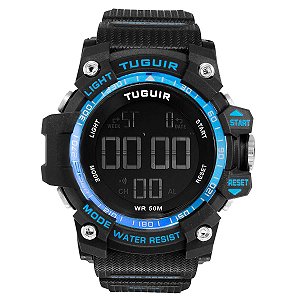 Relógio Masculino Tuguir Digital TG290 Preto e Azul