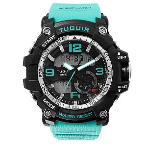Relógio Masculino Tuguir AnaDigi TG253 Preto e Azul