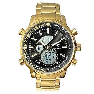 Relógio Masculino Tuguir AnaDigi KT1157-TU Dourado e Preto