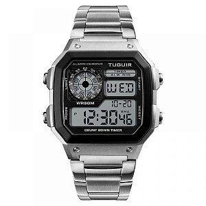 Relógio Unissex Tuguir Digital TG1335 - Prata e Preto