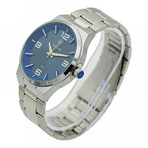 Relógio Masculino Tuguir Analógico 5440G - Prata e Azul