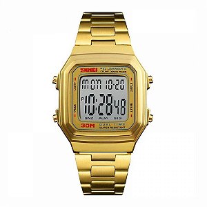 Relógio Unissex Skmei Digital 1337 - Dourado