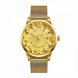 Relógio Masculino Skmei Analógico 9166 Dourado