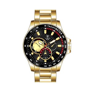 Relógio Masculino Tuguir Analógico Infinity 6116J Dourado e Preto