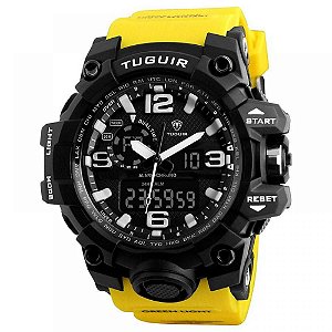 Relógio Masculino Tuguir AnaDigi TG1155 - Amarelo e Preto