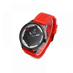 Relógio Masculino Tuguir Analógico 5050 - Vermelho e Preto