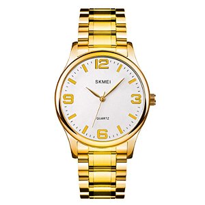 Kit Relógio Feminino Skmei Analógico 3001 Dourado com Brinde