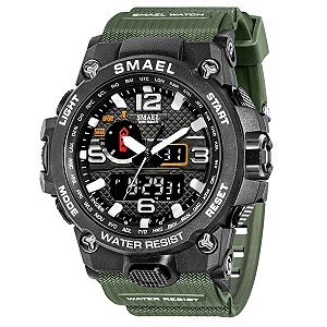 Relógio Masculino Smael AnaDigi 1545D Camuflado e Preto