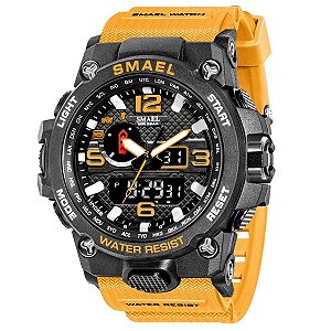 Relógio Masculino Smael AnaDigi 1545D Laranja e Preto
