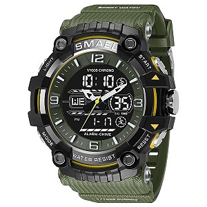 Relógio Masculino Smael AnaDigi 8089 Verde e Preto