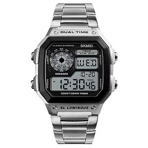 Relógio Masculino Skmei Digital 1335 Prata