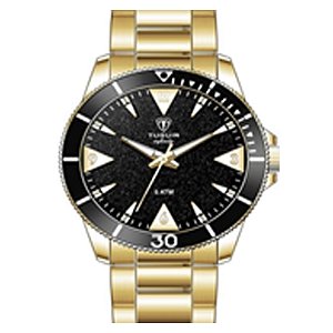 Relógio Masculino Tuguir Analógico Infinity TGI37110 Dourado e Preto