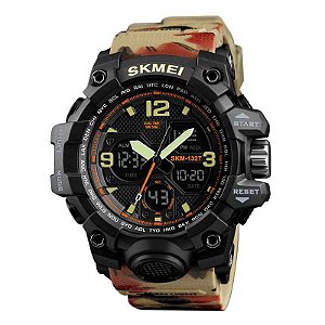 Relógio Masculino Skmei Anadigi 1327 Camuflado