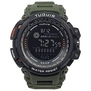 Relógio Masculino Tuguir Digital TG30407 Verde e Preto