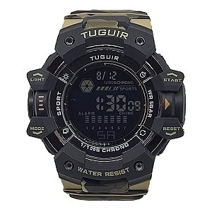 Relógio Masculino Tuguir Digital TG30404 Marrom Camuflado e Preto