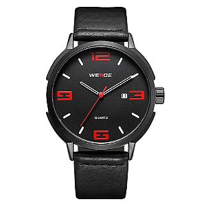 Relógio Masculino Weide Analógico WD004B Preto e Vermelho