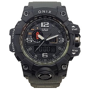 Relógio Masculino Onix AnaDigi OX117 Cinza e Preto