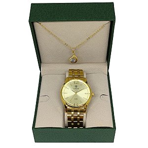 Relógio Feminino Tuguir Analógico 9182E Dourado