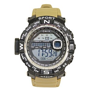 Relógio Masculino Onix Digital IT-889（0106） Preto e Bege