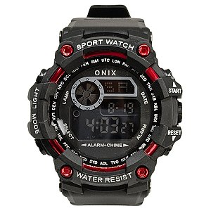 Relógio Masculino Onix Digital IT-1307H（0183） Preto e Vermelho