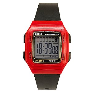 Relógio Menino Onix Digital IT-730（0122) Vermelho e Preto