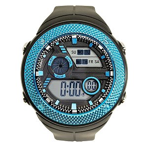 Relógio Masculino Onix Digital IT-8982（0186） Preto e Azul