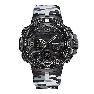 Relógio Masculino Weide AnaDigi WA3J8005 - Preto Camuflado