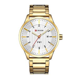 Relógio Masculino Curren Analógico 8316 - Dourado e Prata