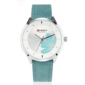Relógio Feminino Curren Analógico C9048L - Prata e Verde