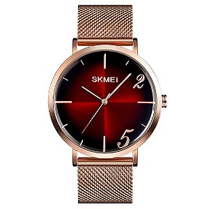 Relógio Feminino Skmei Analógico 9200 - Rose e Vermelho