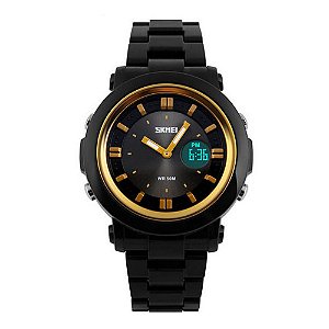 Relógio Feminino Skmei AnaDigi 1062 - Preto e Dourado