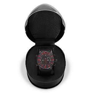 Relógio Masculino Weide AnaDigi WH-3402 - Preto e Vermelho