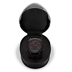 Relógio Masculino Weide AnaDigi WH-5208 - Preto e Vermelho