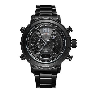 Relógio Masculino Weide AnaDigi WH-6905 - Preto e Cinza