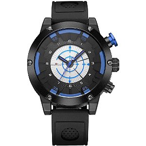 Relógio Masculino Weide AnaDigi WH-6301 - Preto e Azul