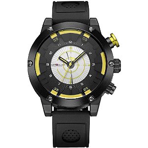 Relógio Masculino Weide Analógico WH-6301 Preto e Amarelo