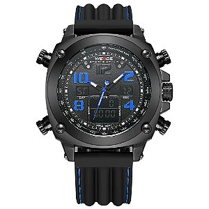 Relógio Masculino Weide AnaDigi WH-5208 - Preto e Azul